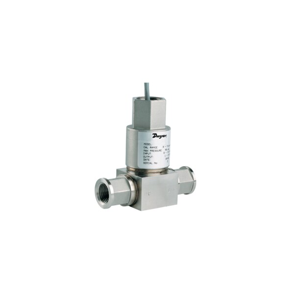 Fixed range differential pressure transmitter, range 0-30 psid.
